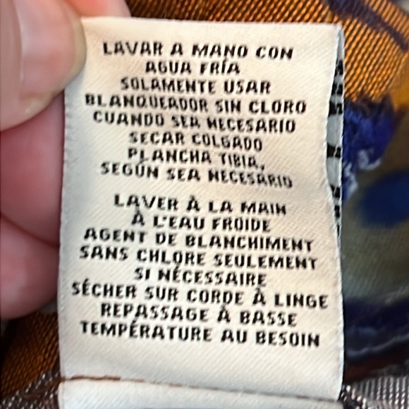 Ruby Rd. | Southwest Print Button Down Artsy Tab Sleeve Burnout Top | Size 12 P - Picture 8 of 11